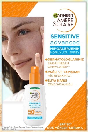 Ambre Solaire Sensitive Advanced Hipoalerjenik Güneş Koruyucu Sprey Spf50 150ml - 4