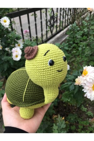 Amigurumi Sevimli Kaplumbağa Tosbik Yeşil - 4