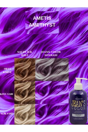 Ammoniakfreies, gefärbtes Haarfärbemittel Amethyst, 250 ml. Geruchloses, wasserbasiertes Amethyst-Haarfärbemittel - 3