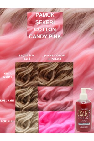 Amonyaksız Renkli Saç Boyası Pamuk Şekeri Pembe 250ml. Kokusuz Su Bazlı Cotton Candy Pınk Hair Dye - 3