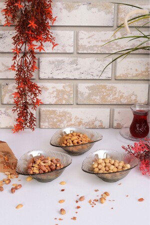 Angdesign Elisya Glas-Snackschale – 3-teilig, kleine Größe – geräuchert 4700 - 2