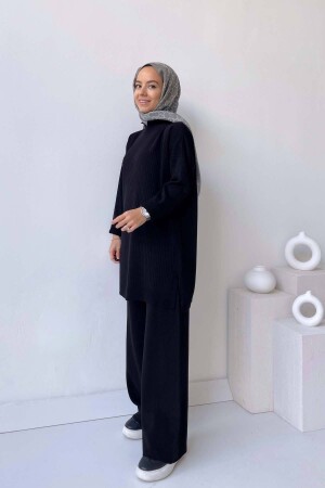 Anje Hijab Strickwaren-Set – Schwarz KH-1011 - 1