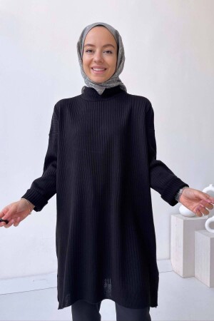 Anje Hijab Strickwaren-Set – Schwarz KH-1011 - 6