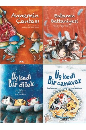 Annemin Çantası - Babamın Battaniyesi - Üç Kedi Bir Dilek Üç - Kedi Bir Canavar 4'lü Set SARA4 - 3