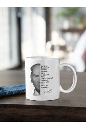 Ansprache an Atatürk und die Jugend Inschrift Tasse Kaffee Teetasse Valentinstag Freund Geburtstagsgeschenk Porzellan KIO-K-L249 - 1