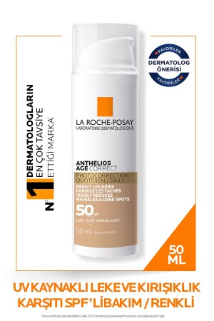 Anthelios Age Correct Spf50+ Anti-Makel- und Falten-Sonnencreme für das gefärbte Gesicht 50 ml - 1