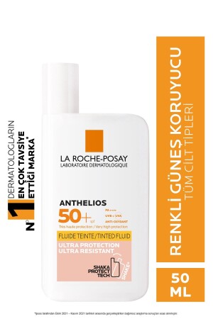 Anthelios invisible Fluid Güneş Kremi Renkli Normal-Karma Ciltler spf50- Yüksek Koruma 50 ml 3337875706834 - 3