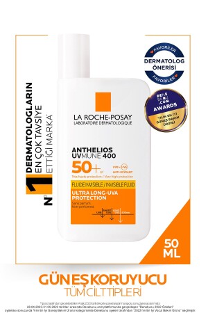 Anthelios Uvmune400 Invisible Fluid Spf50+ Gesichtssonnenschutz für alle Hauttypen 50 ml - 3