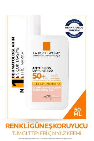 Anthelios Uvmune400 Invisible Fluid Tüm Cilt Tipleri İçin Renkli Spf50- Yüz Güneş Kremi 50 ML - 2