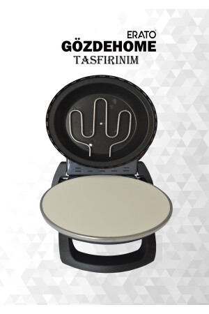 Anthrazit - Erato Taşfırınım Pizzamaschine, Lahmacun-Maschine Natursteinofen - Timer - 400 °C Taş900 - 6