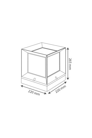 Anthrazitfarbene quadratische Würfel-Gartenbeleuchtung, Garten-Wandleuchte dop12439553igo - 6