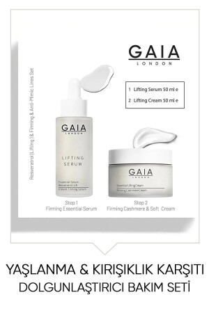 Anti-Aging- und Anti-Falten-Pflegeset. Lifting-Serum 50 ml. & Lifting-Creme 50 ml. GAIA-14 - 3