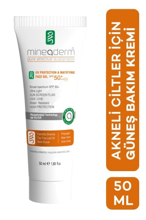 Anti-Akne und mattierende Sonnencreme SPF 50+/UV-Schutz & mattierendes Gesichtsgel SPF 50+ 8680525350792 - 2