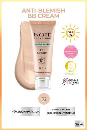 Anti-Blemish BB Cream 02 Akneye Yatkın Ciltler SPF 15 BB Krem - 2