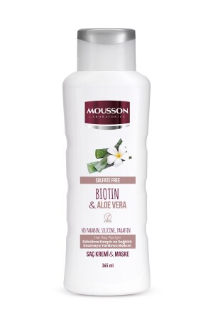 Anti-Haarausfall und Haarwachstum unterstützende Haarpflegecreme und -maske mit Biotin und Aloe Vera 365 ml - 5