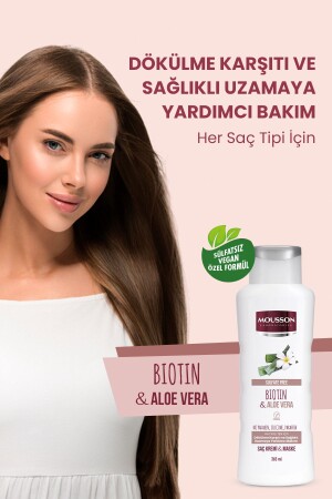 Anti-Haarausfall und Haarwachstum unterstützende Haarpflegecreme und -maske mit Biotin und Aloe Vera 365 ml - 6