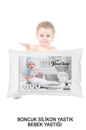 Antiallergisches Babykissen – Perlensilikon – Bezug aus 100 % Baumwolle – 200 g - 1