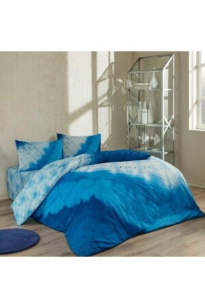 Antibakterielles Ranforce-Bettbezug-Set für Einzelbett, Horizon Blue HM0120 - 4