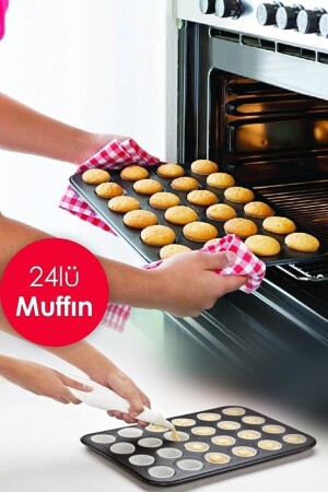 Antihaftbeschichtete 24-teilige Mini-Muffin-Kuchenform MUFKEK - 1