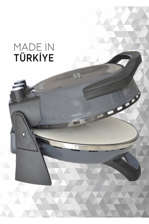 Antrasit - Erato Taşfırınım Pizza Makinesi, Lahmacun Makinesi Doğal Taş Fırın - Timer - 400 °c Taş900 - 5