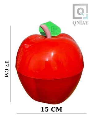 Apfel-Zuckerdose, Snackschale, türkische Köstlichkeitsschale, dekoratives Geschenk, roter Kunststoffdeckel, Präsentation von Tee und Kaffee - 8