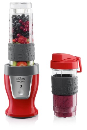 AR1032 Shake'n Take persönlicher Smoothie-Mixer – Rot (300 W – 2 Flaschen) - 2