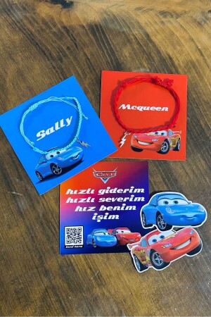 Arabalar Sally Mcqueen İkili Bileklik Hediye Seti - 3