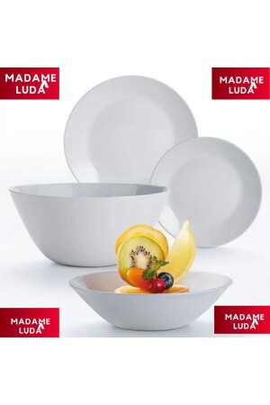 Arcopal Zelie Beyaz 24 Parça 6 Kişilik Yemek Takımı. MADAME LUDA HOME COLLECTİON ZELİE. - 2