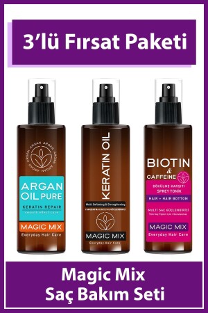 Argan + Keratin + Biotin & Koffeinöl Triple Advantage Set - 1