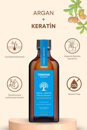 Argan Keratin Yağı & Zayıf Yıpranmış Saçlar Için Onarıcı Bakım Yağı Argn - 2