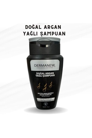 Argan Yağlı Şampuan - İşlem Görmüş Dökülen ve Zayıf Saçlar İçin - Onarıcı ve Güçlendirici Şampuan - 3