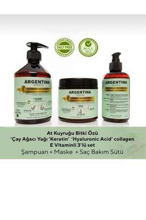 Argentına Keratin & Argan Yağlı 3' Lü Saç Bakım Seti - 2