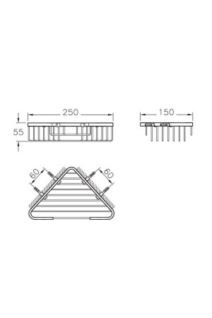 Arkitekta A44380 Eckmaterial, Chrom - 4