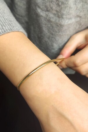 Armband aus 14 Karat Gold. Flexibles, verstellbares Armband in der Größe, passend für alle Handgelenke - 6