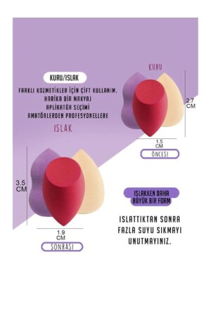 Armut Makyaj Sünger Seti Kadın Fondöten Süngeri 4 Adet - 8