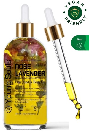 Aromatherapie Rosen-Lavendel-Mehrzwecköl Rosen-Lavendel-Gesichtshaar-Nagel- und Hautserum Trockenöl 100 ml YSDRYOIL003 - 2