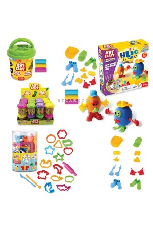 Art Craft Set mit menschlichen Figuren, Spielknete 150 g, 17-teilige Teigform, 5 Farben, Spielknete 100 g, P1930S7822 - 3