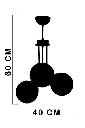 Arzum Black 3 Kronleuchter aus Rauchglas 10176103 - 10