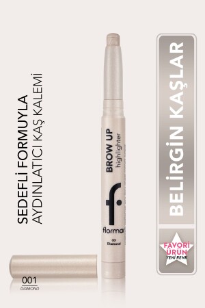 Asansörlü Aydınlatıcı Kaş Kalemi Gümüş -brow Up Highlighter Pencil-001 Diamond-8682536072434 - 2