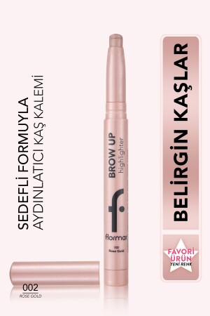 Asansörlü Aydınlatıcı Kaş Kalemi Pembe Altin -brow Up Highlighter Pencil-002 Rose Gold-8682536072441 - 3