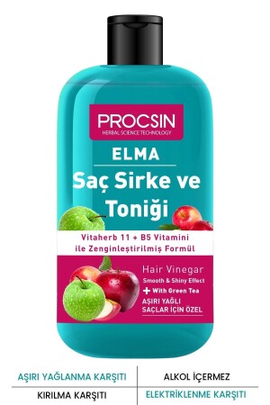 Aşırı Yağlanma Karşıtı Elmalı Saç Sirke Ve Toniği 250 ml - 2