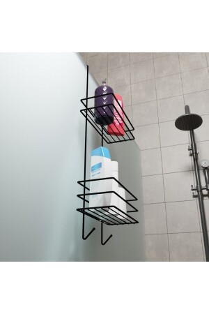 Askılı Banyo Rafı Duş Şampuanlık Duşakabin Havlu Askısıduvar Düzenleyici Organizer zbt0001 - 5