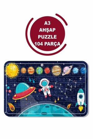 Astranot Uzay Ve Gezegener A3 104 Parça Puzzle- Oyuncak- Yapboz - 3