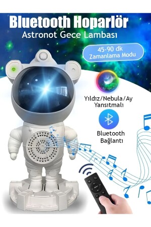 Astronaut Bluetooth Lautsprecher Galaxy Nebel Mond Decke Himmel Projektor Timer Nachtlicht - 3