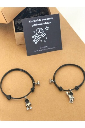 Astronauts' Love magnetische Liebesarmbänder für Damen und Herren in Geschenkbox, Kombination aus Doppelschmuck, Astronautenarmband - 3