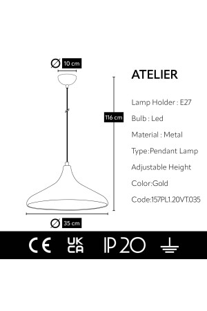 Atelier Retro Design Metall-Pendelleuchte, antiker Kronleuchter 157PL1. 20VT035 - 7