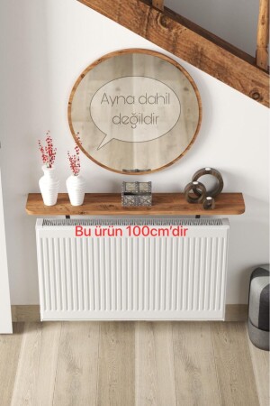 Atlantik Çam Petek Üstü Tak Çıkar - Uçan Raf & Dresuar Duvar Montajsız Oval Kesim 100 Cm - 2