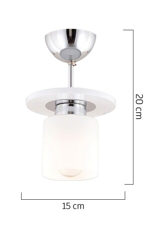 Atlas Single White Round Modern Young Room Kitchen-Bathroom Kitchen Living Room Spotlight Kronleuchter 3337-01-Y-WH - 5