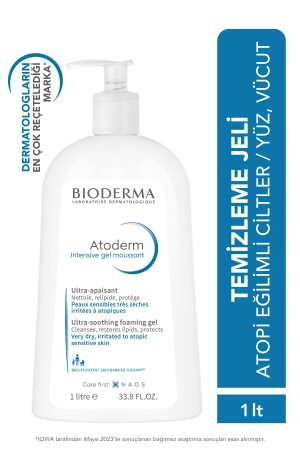 Atoderm Intensive Foaming Gel Repair Reinigungsgel für sehr trockene, zu Atopie neigende Haut Niacinamid 1 Lt 3401560912807 - 2