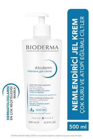 Atoderm Intensive Gel-Creme, sehr trockene, zu Atopie neigende Haut, beruhigende Gel-Creme, Niacinamid, 500 ml, 3701129802670 - 3